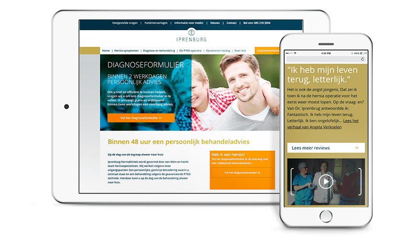 Conversie website Iprenburg Herniakliniek