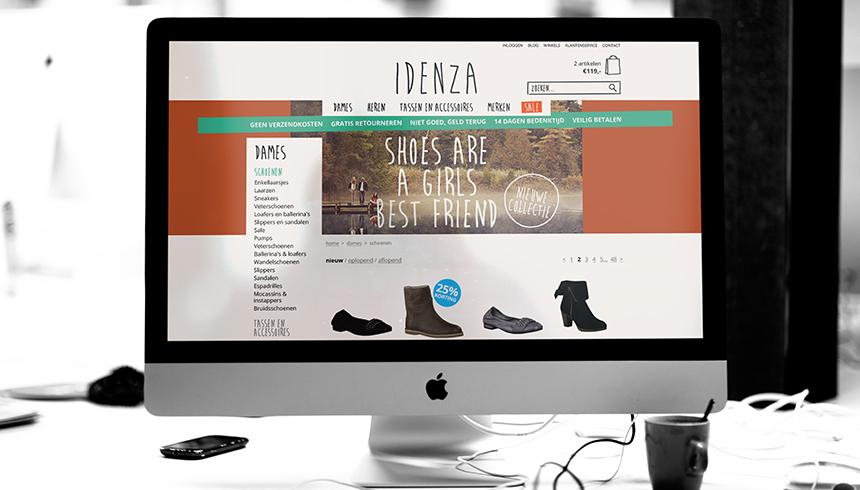 Interior branding schoenenzaak Idenza