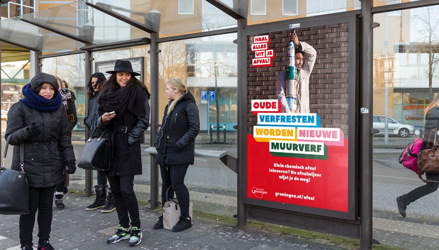 Awareness campagne afvalscheiding gemeente Groningen