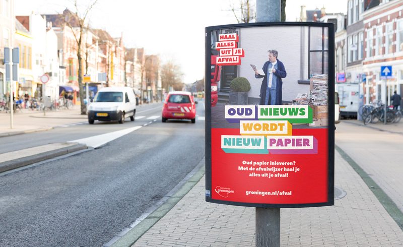 Awareness campagne afvalscheiding gemeente Groningen