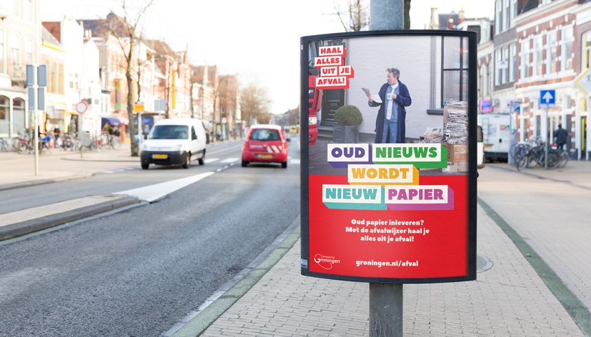 Awareness campagne afvalscheiding gemeente Groningen